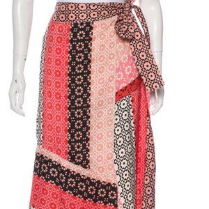 Derek Lam 10 Crosby Printed Wrap Silk Skirt 2